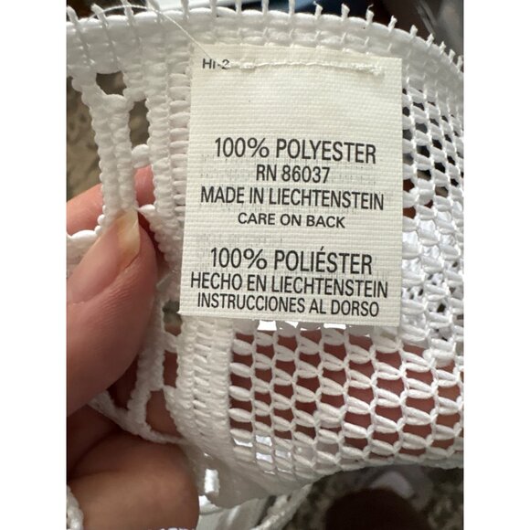 White Lace Valance Curtain 28"L X 60"W Polyester - Picture 5 of 10